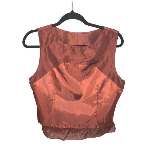 Anne Carson ladies size10 silk sequin lined rear zip Fairy goth vintage tank top - Picture 9 of 16